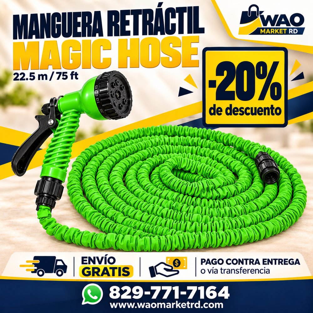 MANGUERA RETRACTIL MAGIC HOSE 22.5 M/ 75FT